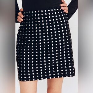 Black and Silver Studded Women's Skirt - H&M